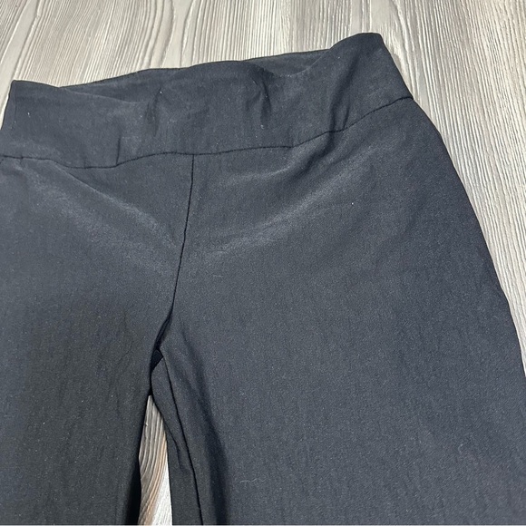 Y2K Attyre Black Cropped Pants with Gem & Crisscross Hem Detail 2P - Picture 2 of 5